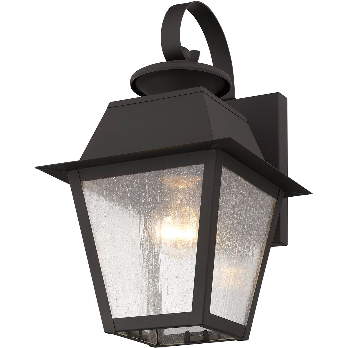 Livex Lighting Mansfield Collection 1 Light Bronze Outdoor Wall Lantern in Bronze 2162-07