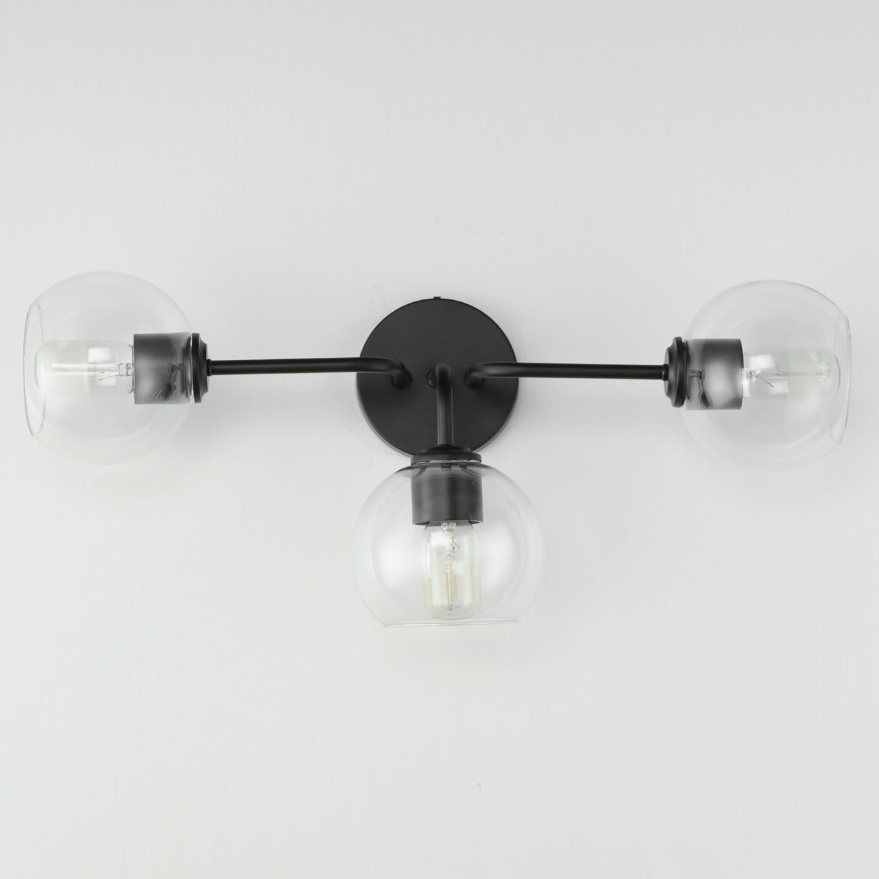 Maxim Knox 3-Light Bath Vanity Light in Black 21633CLBK