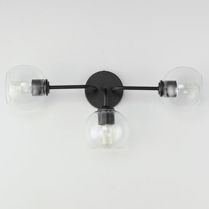 Maxim Knox 3-Light Bath Vanity Light in Black 21633CLBK