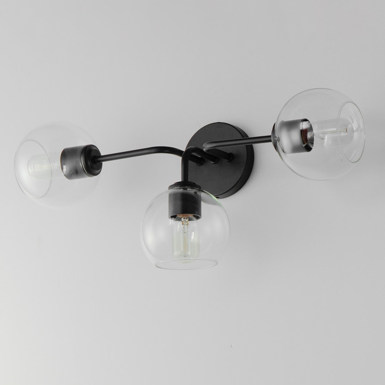 Maxim Knox 3-Light Bath Vanity Light in Black 21633CLBK