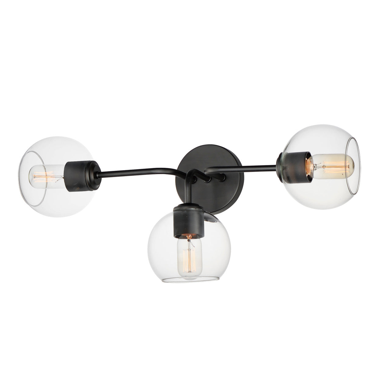 Maxim Knox 3-Light Bath Vanity Light in Black 21633CLBK