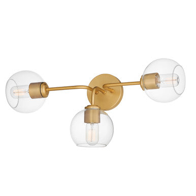 Maxim Knox 3-Light Bath Vanity Light in Natural Aged Brass 21633CLNAB