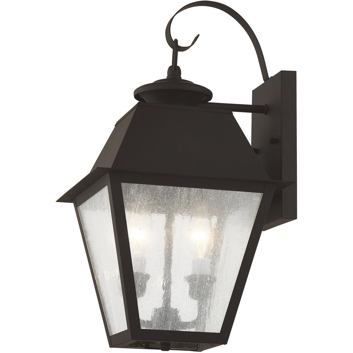 Livex Lighting Mansfield Collection 2 Light Bronze Outdoor Wall Lantern in Bronze 2165-07