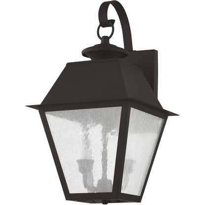 Livex Lighting Mansfield Collection 2 Light Bronze Outdoor Wall Lantern in Bronze 2165-07