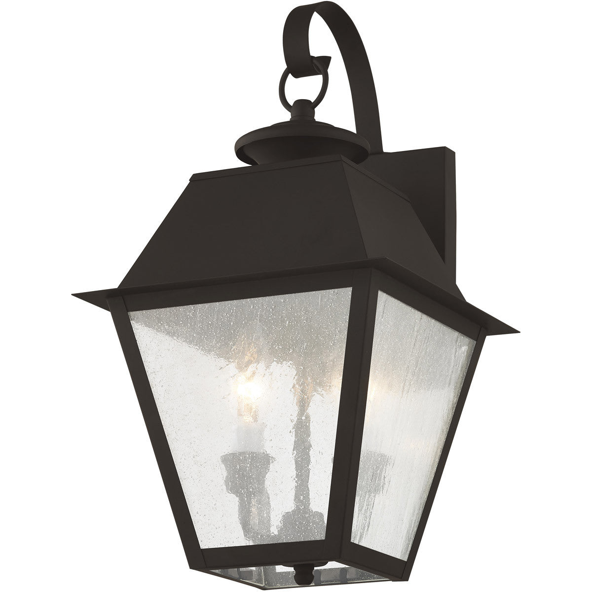 Livex Lighting Mansfield Collection 2 Light Bronze Outdoor Wall Lantern in Bronze 2165-07