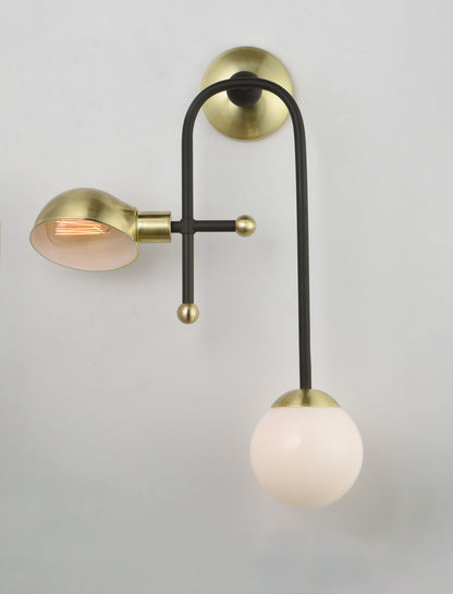 Maxim Mingle 2-Light LED Wall Sconce in Bronze / Satin Brass 21662WTBZSBR