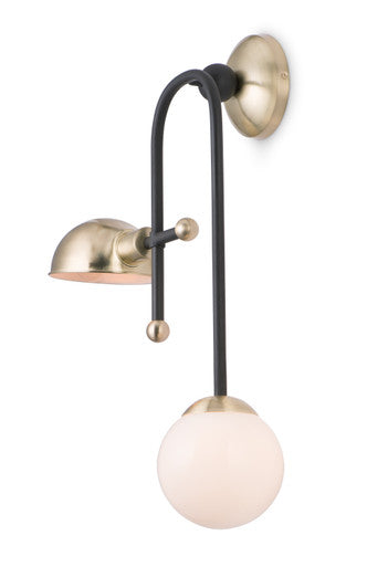 Maxim Mingle 2-Light LED Wall Sconce in Bronze / Satin Brass 21662WTBZSBR