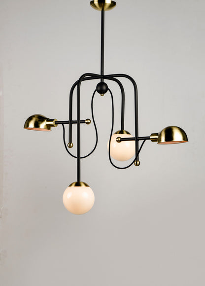 Maxim Mingle 4-Light LED Chandelier in Bronze / Satin Brass 21666WTBZSBR