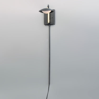 Maxim Scan 1-Light LED Pin-Up Wall Sconce in Black / Satin Brass 21691BKSBR