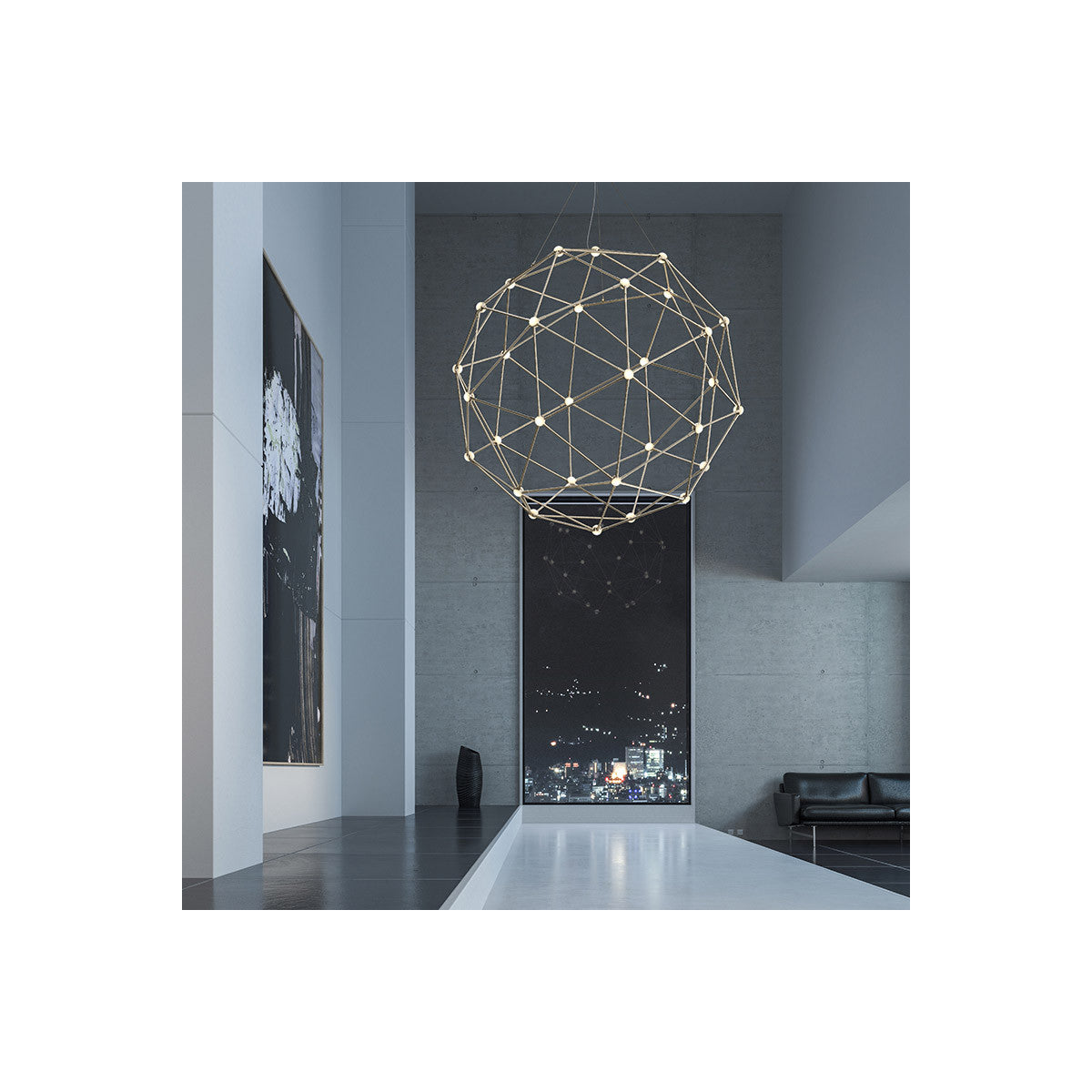 Sonneman Lighting Constellation® Hedron LED Pendant in Satin Nickel 2170.13W