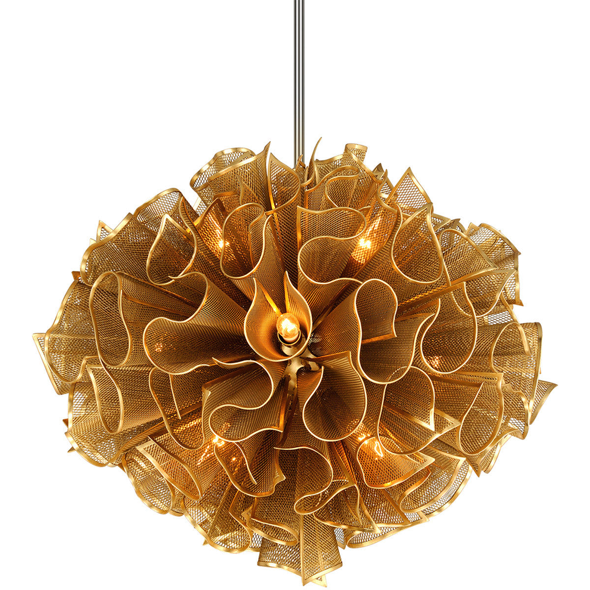 Corbett Lighting Pulse Chandelier in Gold Leaf 218-412