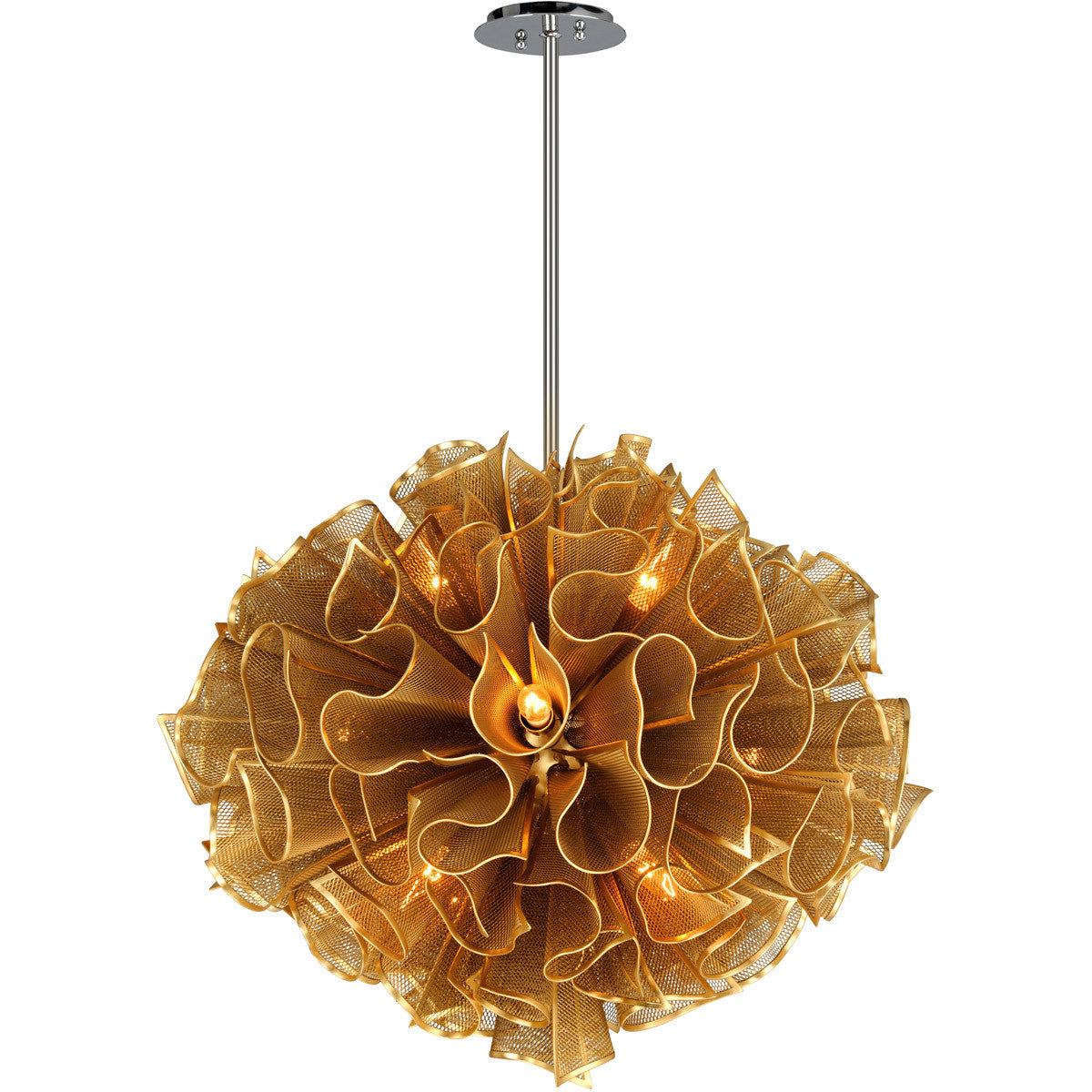 Corbett Lighting Pulse Chandelier in Gold Leaf 218-412