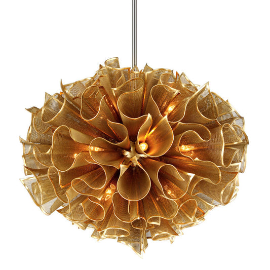 Corbett Lighting Pulse Chandelier in Gold Leaf 218-416-GL