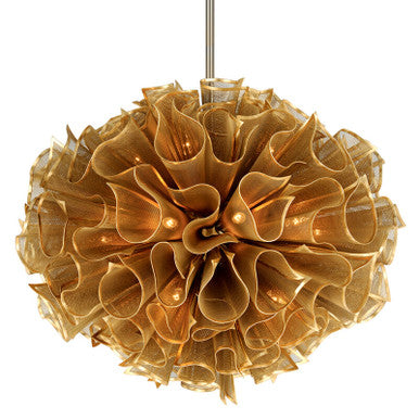 Corbett Lighting Pulse Chandelier in Gold Leaf 218-420-GL