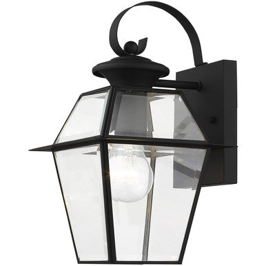 Livex Lighting Westover Collection 1 Light Black Outdoor Wall Lantern in Black 2181-04