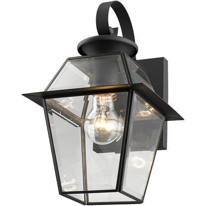 Livex Lighting Westover Collection 1 Light Black Outdoor Wall Lantern in Black 2181-04