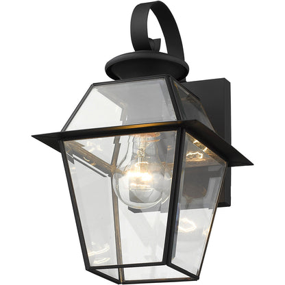 Livex Lighting Westover Collection 1 Light Black Outdoor Wall Lantern in Black 2181-04