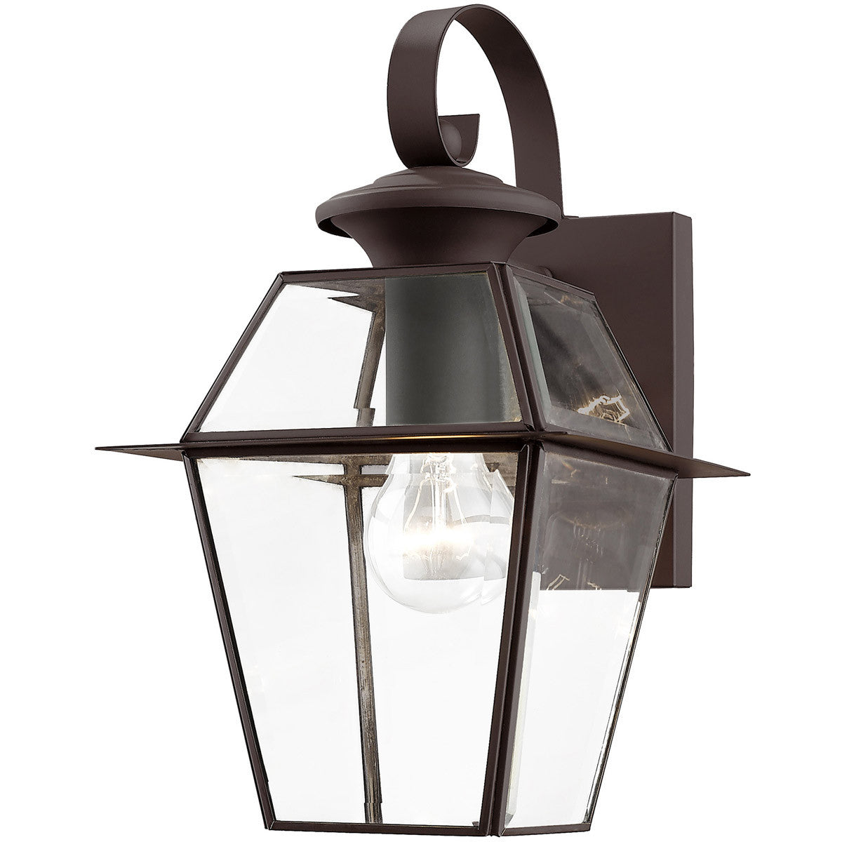 Livex Lighting Westover Collection 1 Light Bronze Outdoor Wall Lantern in Bronze 2181-07