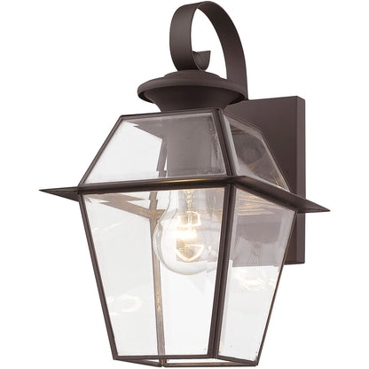 Livex Lighting Westover Collection 1 Light Bronze Outdoor Wall Lantern in Bronze 2181-07