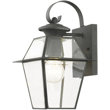 Livex Lighting Westover Collection 1 Light Charcoal Outdoor Wall Lantern in Charcoal 2181-61