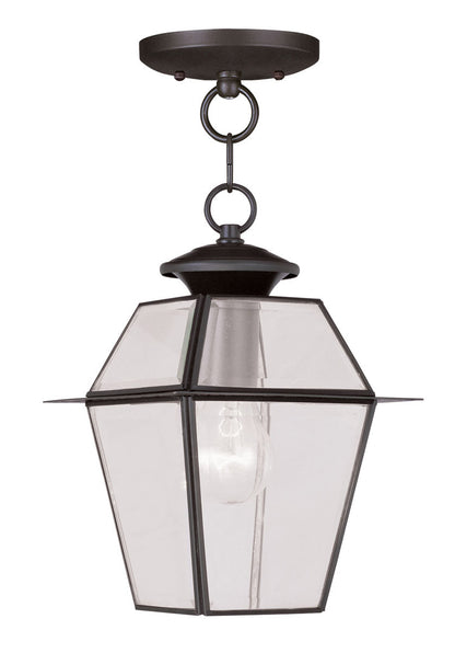 Livex Lighting Westover Collection 1 Light Bronze Outdoor Chain Lantern  in Bronze 2183-07