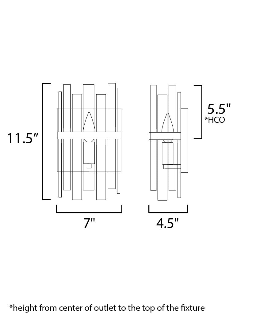 Maxim Warren 1-Light Wall Sconce in Dark Bronze 21839AGDBZ