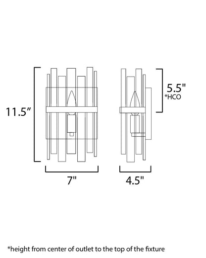 Maxim Warren 1-Light Wall Sconce in Dark Bronze 21839AGDBZ