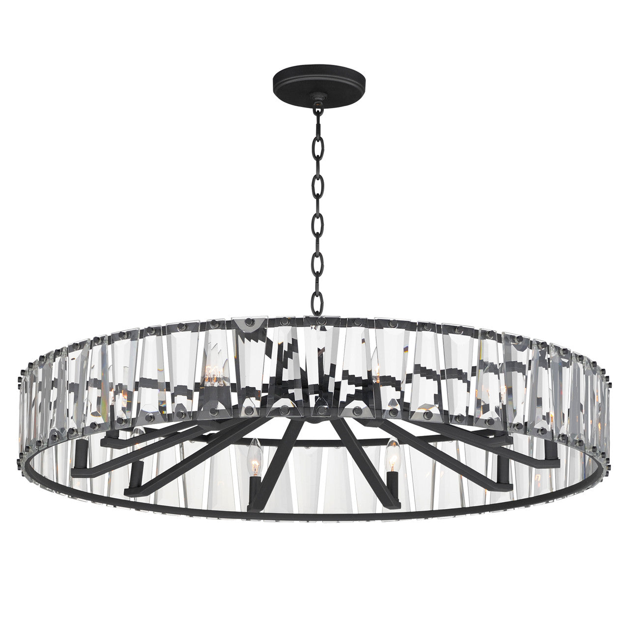 Maxim Odeon 10-Light Chandelier in Black 21869BCBK