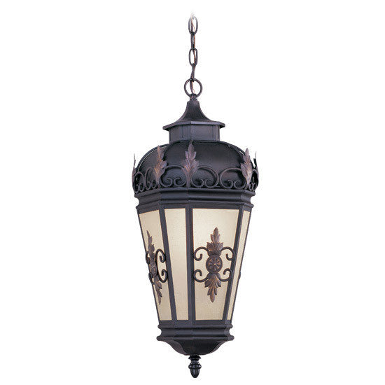 Livex Lighting Berkshire Collection 1 Light Bronze Outdoor Chain Lantern  in Bronze 2195-07