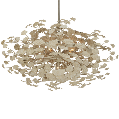 Currey & Co. Maidenhair 39" Cream 5-Light Semi-Flush Mount 9000-1108