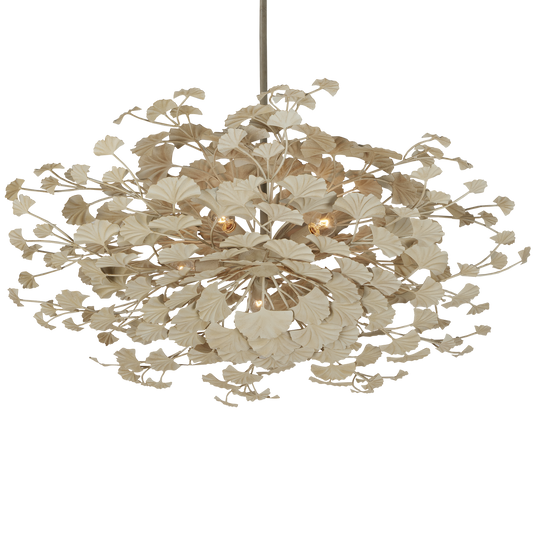 Currey & Co. Maidenhair 39" Cream 5-Light Semi-Flush Mount 9000-1108