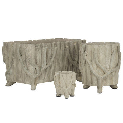 Currey & Co. Faux Bois Rectangular Planter 2200-0022