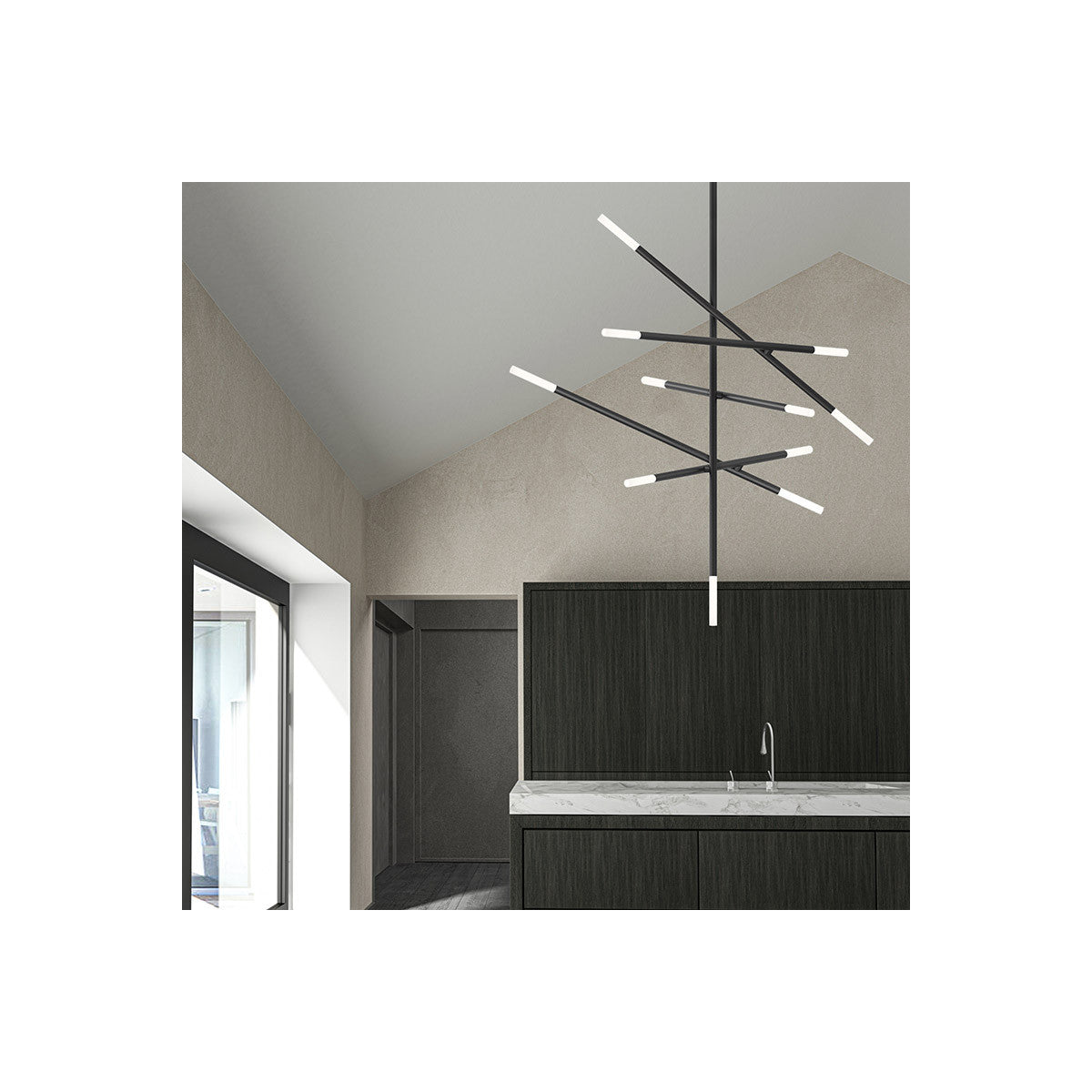 Sonneman Lighting Qux™ LED Pendant in Satin Black 2201.25