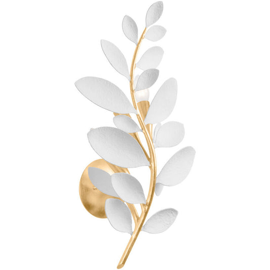 Hudson Valley Lighting Marabec Wall Sconce in Vintage Gold Leaf/ White Plaster 2203-VGL/WP