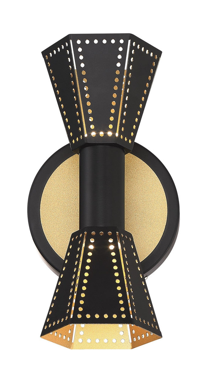 Arnsberg Houston Wall Sconce in Black / Gold 220310232