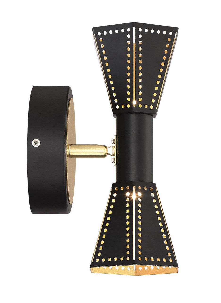 Arnsberg Houston Wall Sconce in Black / Gold 220310232