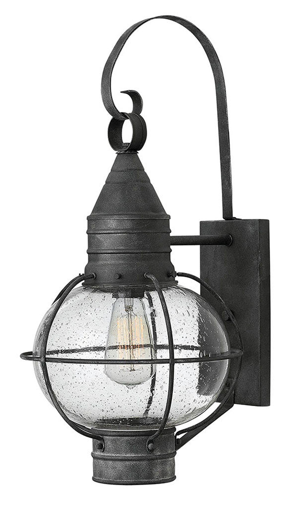 Hinkley Lighting Cape Cod Medium Wall Mount Lantern Aged Zinc 2204DZ