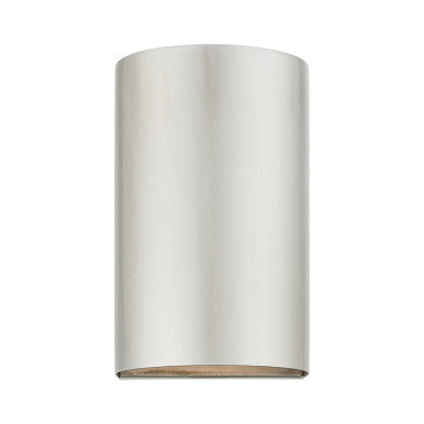 Livex Lighting Bond Collection  1 Light Brushed Nickel Outdoor / Indoor ADA Small Sconce in Brushed Nickel 22061-91