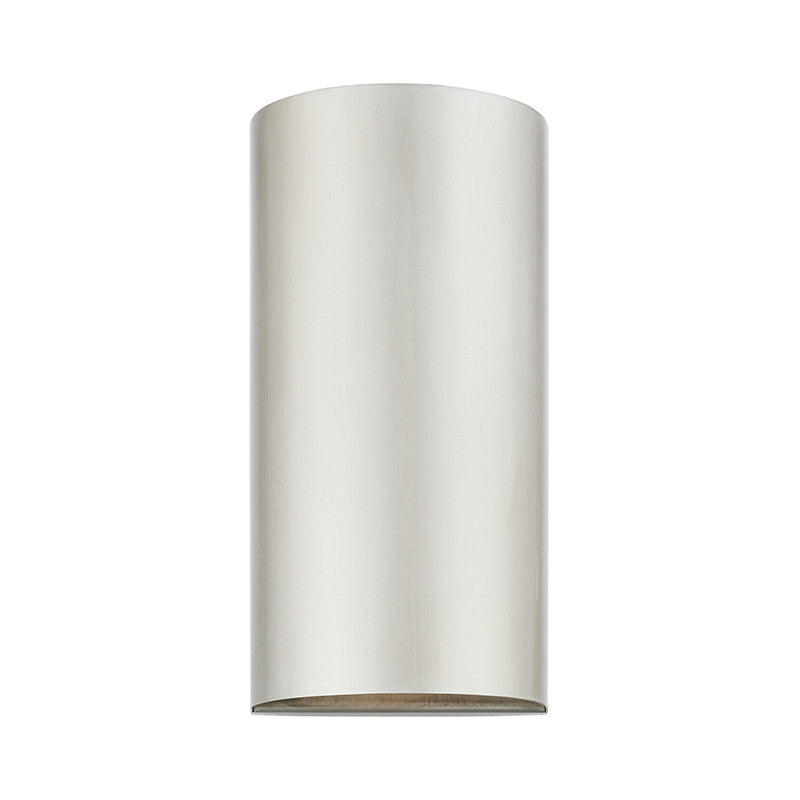 Livex Lighting Bond Collection  1 Light Brushed Nickel Outdoor / Indoor ADA Medium Sconce in Brushed Nickel 22062-91