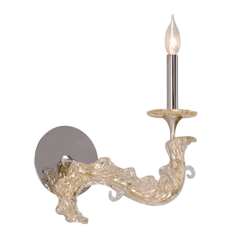 Corbett Lighting Cielo Wall Sconce in Silver Leaf 221-12