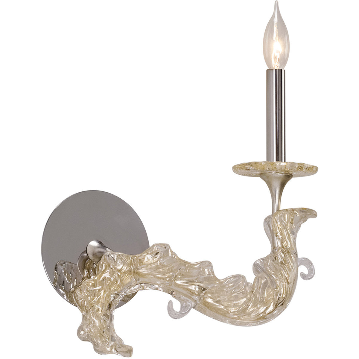 Corbett Lighting Cielo Wall Sconce in Silver Leaf 221-12