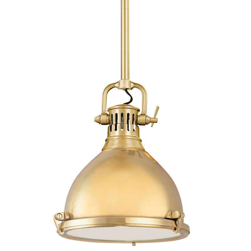 Hudson Valley Lighting Pelham Pendant in Aged Brass 2211-AGB