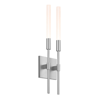 Sonneman Lighting Wands 2-Arm LED Sconce in Bright Satin Aluminum 2211.16