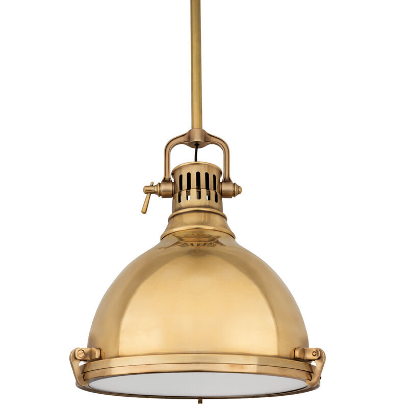 Hudson Valley Lighting Pelham Pendant in Aged Brass 2212-AGB