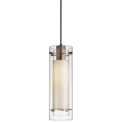 Dainolite 1 Light Pendant, Oil Brushed Bronze Finish, Ivory Fabric Sleeve 22152-791-OBB