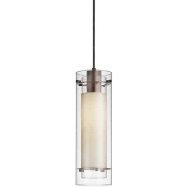 Dainolite 1 Light Pendant, Oil Brushed Bronze Finish, Ivory Fabric Sleeve 22152-791-OBB