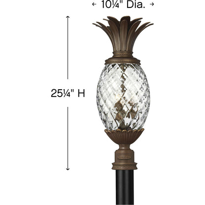 Hinkley Lighting Plantation Medium Post Top or Pier Mount Lantern Copper Bronze 2221CB