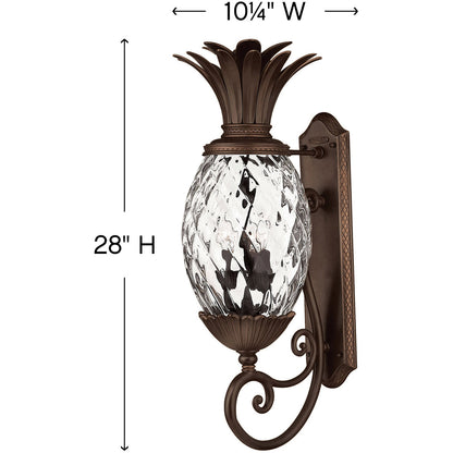 Hinkley Lighting Plantation Medium Wall Mount Lantern Copper Bronze 2224CB