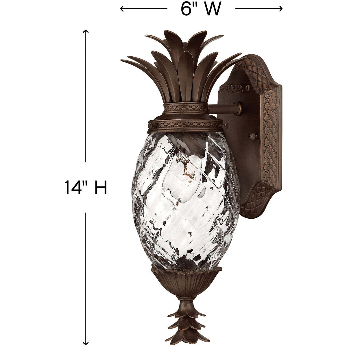 Hinkley Lighting Plantation Extra Small Wall Mount Lantern Copper Bronze 2226CB