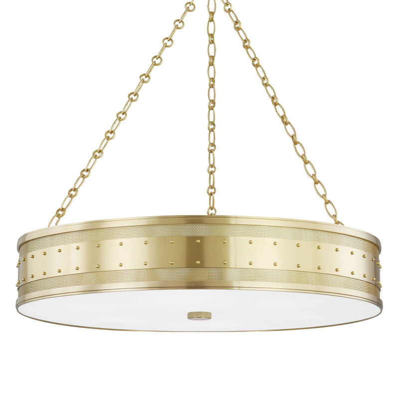 Hudson Valley Lighting Gaines Chandelier in Aged Brass 2230-AGB